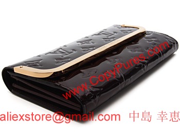 ルイヴィトン モノグラム ヴェルニ ポルトフォィユ・ロスモア 長財布 アマラント M91591